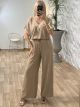 Oversized Pants Set/Beige