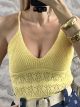 Knitted Cotton Top-2507/Yellow