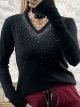 Strassed Ve Sweater-1757/Black