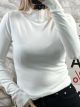 Viscose MockNeck Top-2851/White