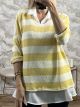 Stripped Sweater Set/Yellow