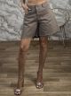 Wide Cotton Shorts-26597/Mocha