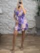 Rufflesleeves Muslin Mini Dress /Lilac