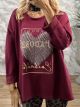 J'ADORE Sweatshirt/Burgundy