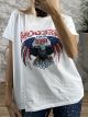 Oversized Rever T-shirt/Freedom-White