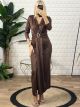 Pads Elastic Maxi Dress/Chocolat