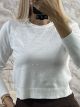 Strass Cropped Sweater-293/White
