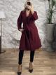 Classic Buttons Coat/Burgundy