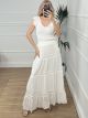 Maxi Boho Skirt/White