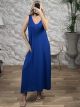Rip Elastic Maxi Dress-2775/Royal Blue