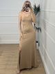 Cut Out Glow Dress/Beige