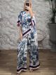 Wild Animals Satin Pants Set-14226/Blue