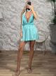 Polymorphic Satin Playsuit/Mint