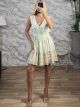 GoldenThread Boho Mini Dress-2534/Mint