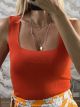 Knitted Top A/Dark Orange