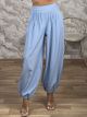 Alladin Highwaist Pants-26087/Ciel