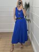 Zip Culotte Belt Set/Blue Royal