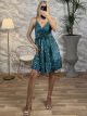 Silk Mini Dress Golden Floral-2517/N3