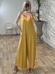 Elastic Jumpsuit-Monochrome/Yellow