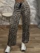 Ankle Stripe Leopard Sweatpants/Light