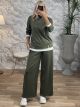 Wide Double Set-25593/Khaki