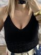 Knitted Cotton Top-2507/Black