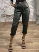 HighWaist Leather Belt Pants/Khaki