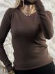 Viscose RoundNeck Top/Chocolat
