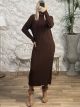 Knitted Maxi Braids Dress/Chocolat