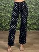 Polka Dot Denim Pants/Black