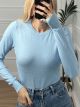 Viscose RoundNeck Top/L.Blue