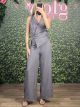 Vest BeltBuckle Jumpsuit/Grey