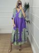 Midi Satin Tunik Dress/Purple