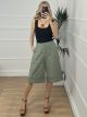 Soft Denim Long Shorts/Khaki