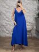 Plus Size Lingerie Maxi Dress/Blue Royal