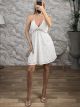 OpenBack Boho Mini Dress-19388/White