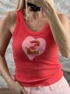 Sleeveless Dogs Cotton Top-7321/Red