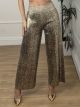 Metallic Animal Wide Pants/Snakeskin