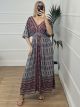 Cotton BOHO Dress-236/Magenta