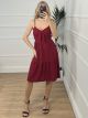 Casual Bow Dress/Burgundy