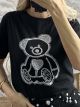 Teddy Pearls&Strass T-Shirt/Black