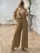 Oversized Pants Set/Camel