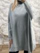 Long Plus RipNeck Sweater-7007/Grey