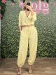 Crop Salwar Set/Yellow