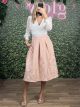 Embroidered Pockets Skirt/Pink