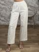 Highwaist Cotton Pants-8867/White