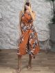 Cotton Tied Midi Dress-20660/Ecai