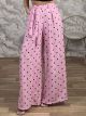 Polka Dot Super WideLeg Pants/Pink