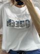 Queen Strassed Cotton T-Shirt/White