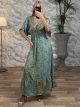 Silk Lahuri Sleeves Maxi Dress-1047/N6